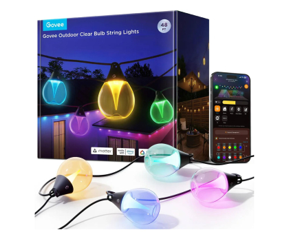 Inteligentna lampa Govee Govee H7025 RGBICW Outdoor String Lights Oświetlenie LED Zew
